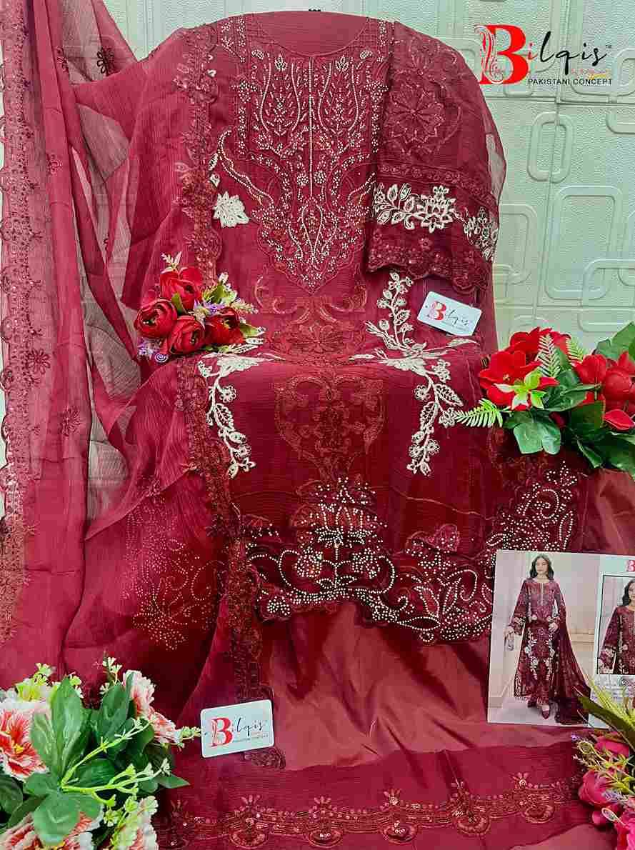 Bilqis 246 Colours By Bilqis 246-A To 246-D Series Beautiful Pakistani Suits Stylish Fancy Colorful Party Wear & Occasional Wear Heavy Chiffon Embroidery Dresses At Wholesale Price