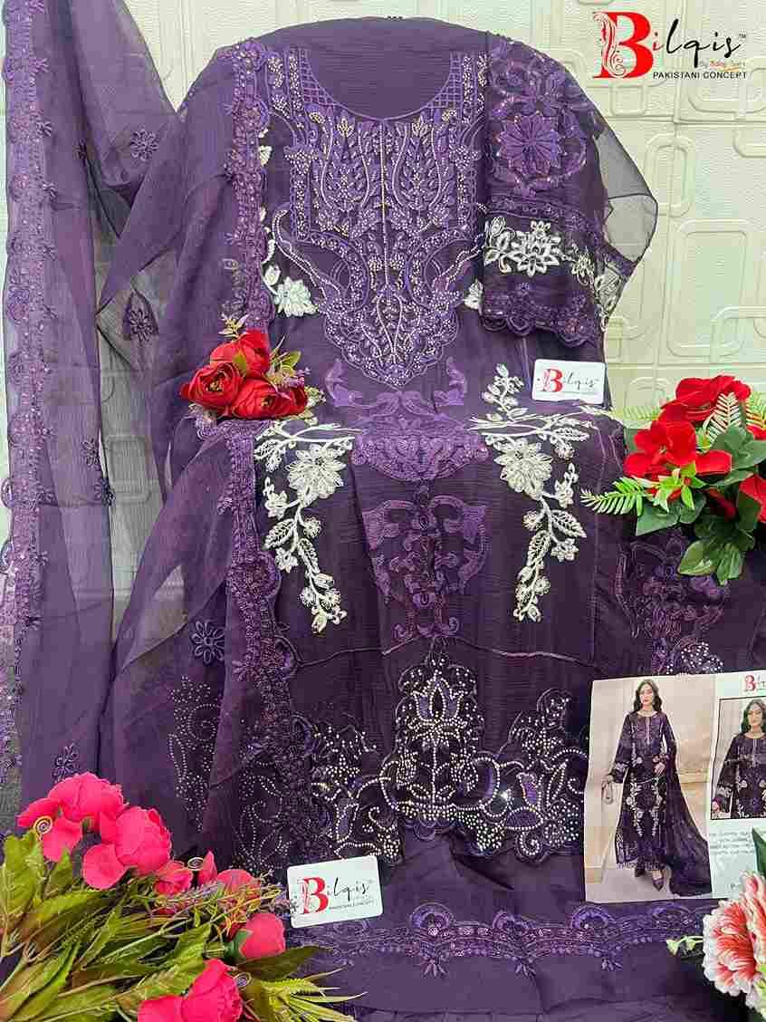 Bilqis 246 Colours By Bilqis 246-A To 246-D Series Beautiful Pakistani Suits Stylish Fancy Colorful Party Wear & Occasional Wear Heavy Chiffon Embroidery Dresses At Wholesale Price