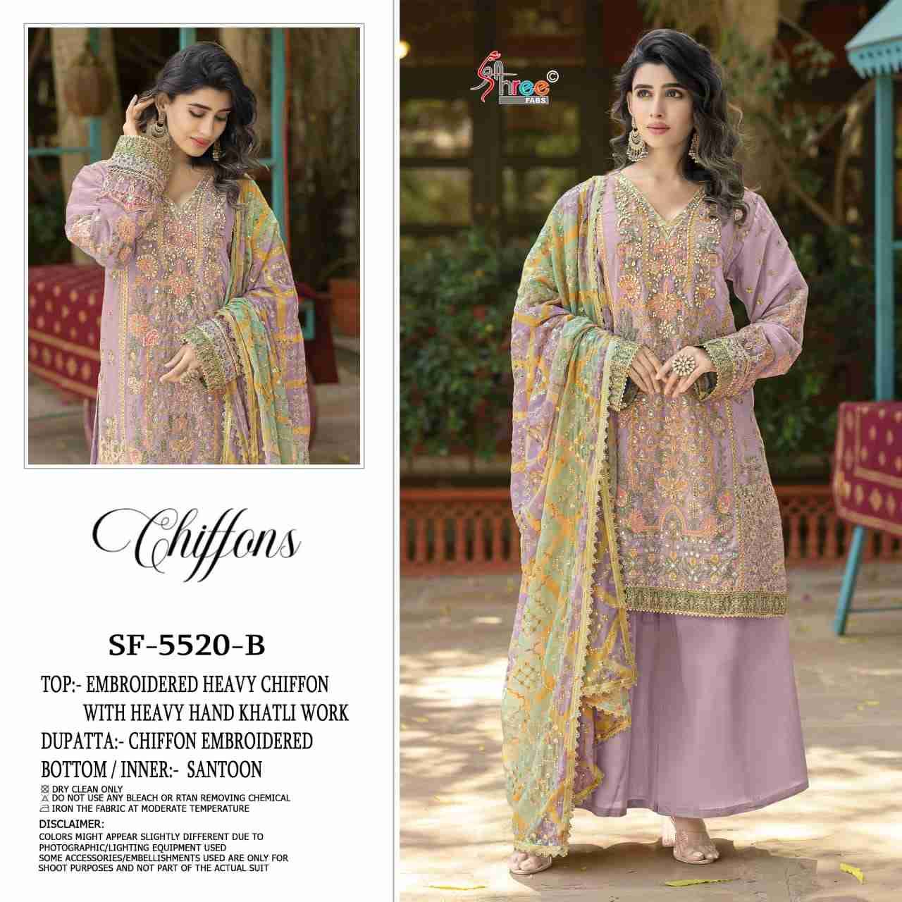 Shree Fabs Hit Design K-5520 Colours By Shree Fabs K-5520-A To K-5520-D Series Beautiful Stylish Pakistani Suits Fancy Colorful Casual Wear & Ethnic Wear & Ready To Wear Chiffon Embroidery Dresses At Wholesale Price
