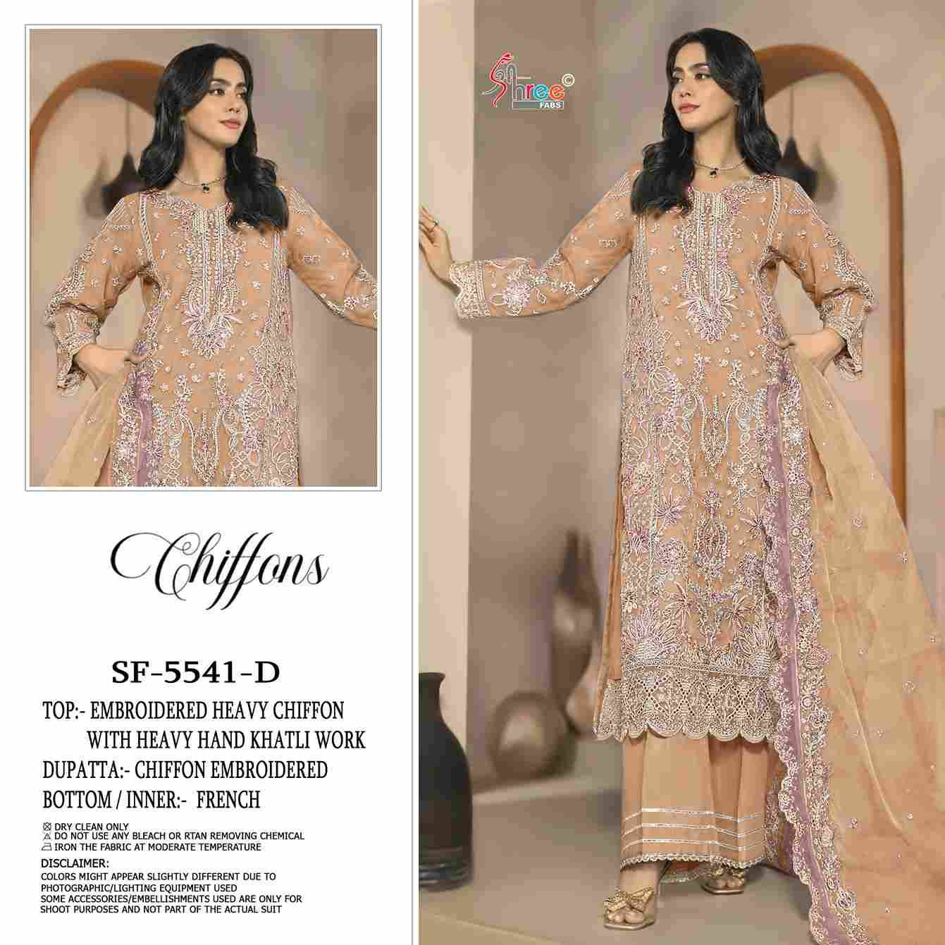 Shree Fabs Hit Design K-5541 Colours By Shree Fabs K-5541-A To K-5541-D Series Beautiful Stylish Pakistani Suits Fancy Colorful Casual Wear & Ethnic Wear & Ready To Wear Chiffon Embroidery Dresses At Wholesale Price