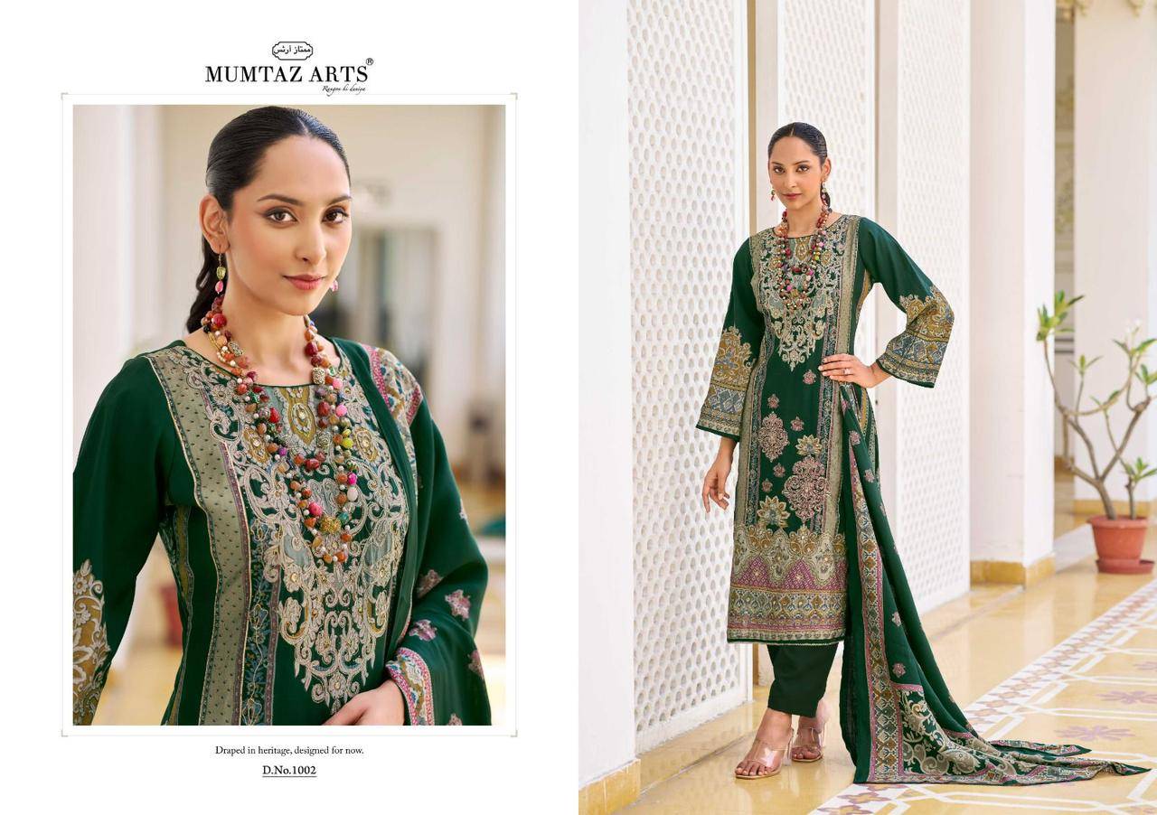 Gulmohar By Mumtaz Arts 1001 To 1004 Series Designer Festive Suits Collection Beautiful Stylish Fancy Colorful Party Wear & Occasional Wear Pure Viscose Muslin Dresses At Wholesale Price