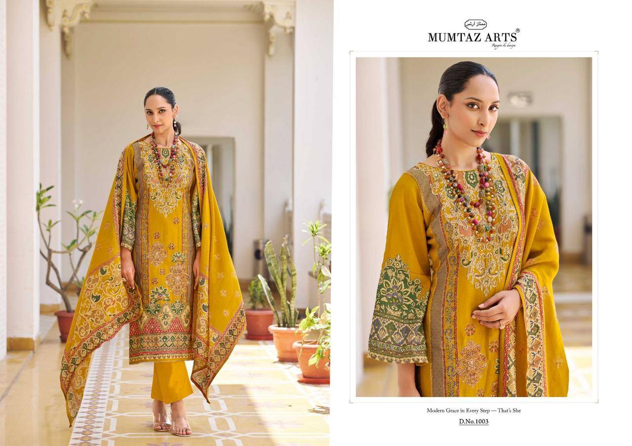 Gulmohar By Mumtaz Arts 1001 To 1004 Series Designer Festive Suits Collection Beautiful Stylish Fancy Colorful Party Wear & Occasional Wear Pure Viscose Muslin Dresses At Wholesale Price