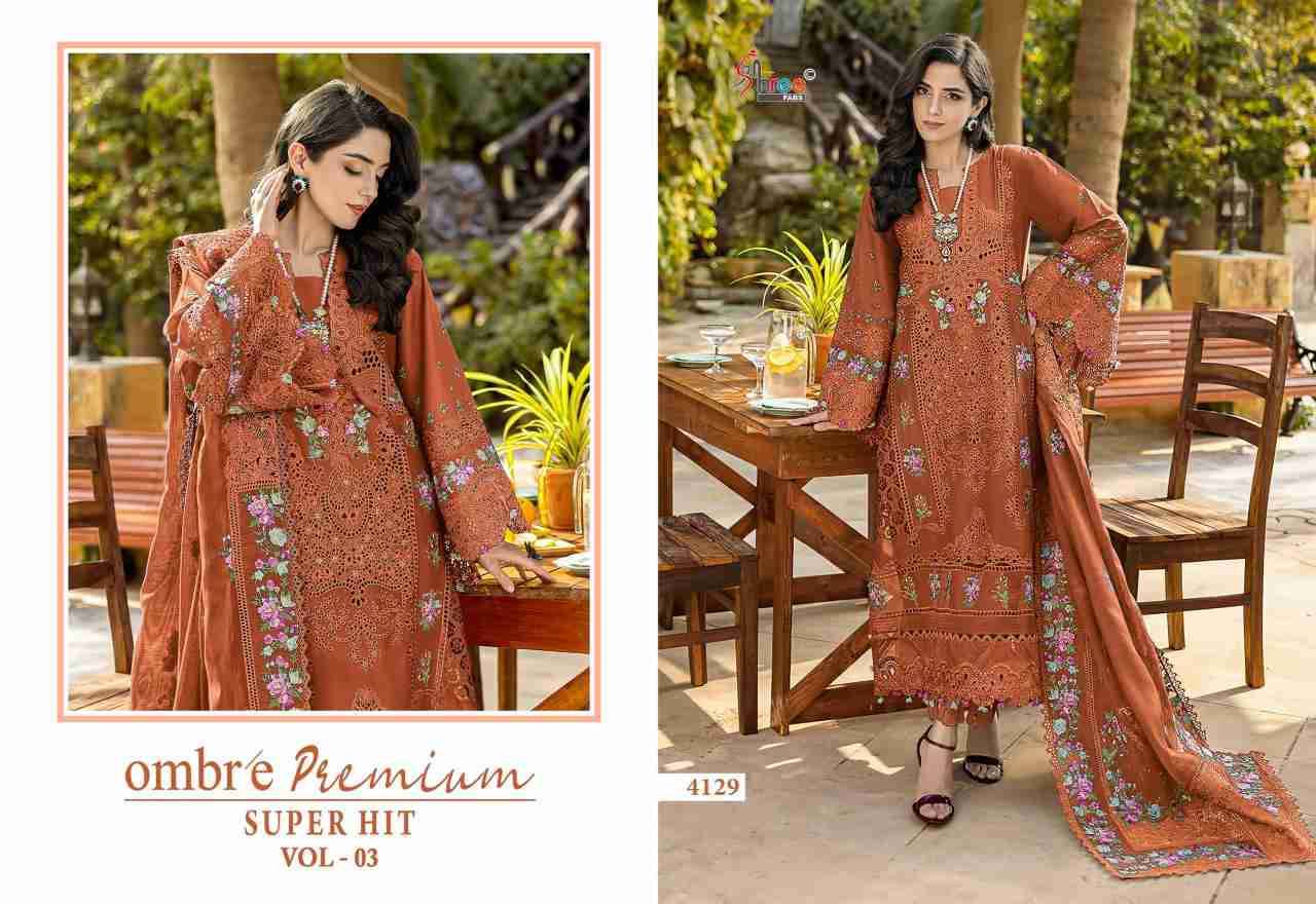 Ombre Premium Super Hit Vol-3 By Shree Fabs 4125 To 4130 Designer Pakistani Suits Collection Beautiful Stylish Fancy Colorful Party Wear & Ethnic Wear Pure Viscose With Pure Cotton With Embroidery Dresses At Wholesale Price