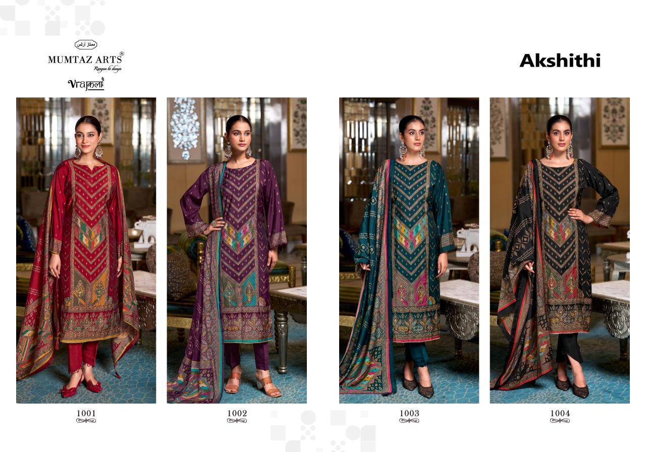 Akshithi By Mumtaz Arts 1001 To 1004 Series Designer Festive Suits Collection Beautiful Stylish Fancy Colorful Party Wear & Occasional Wear Pure Viscose Modal Muslin Dresses At Wholesale Price