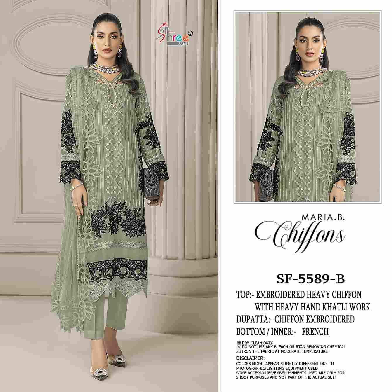 Shree Fabs Hit Design SF-5589 Colours By Shree Fabs SF-5589-A To SF-5589-D Series Beautiful Stylish Pakistani Suits Fancy Colorful Casual Wear & Ethnic Wear & Ready To Wear Chiffon Embroidery Dresses At Wholesale Price