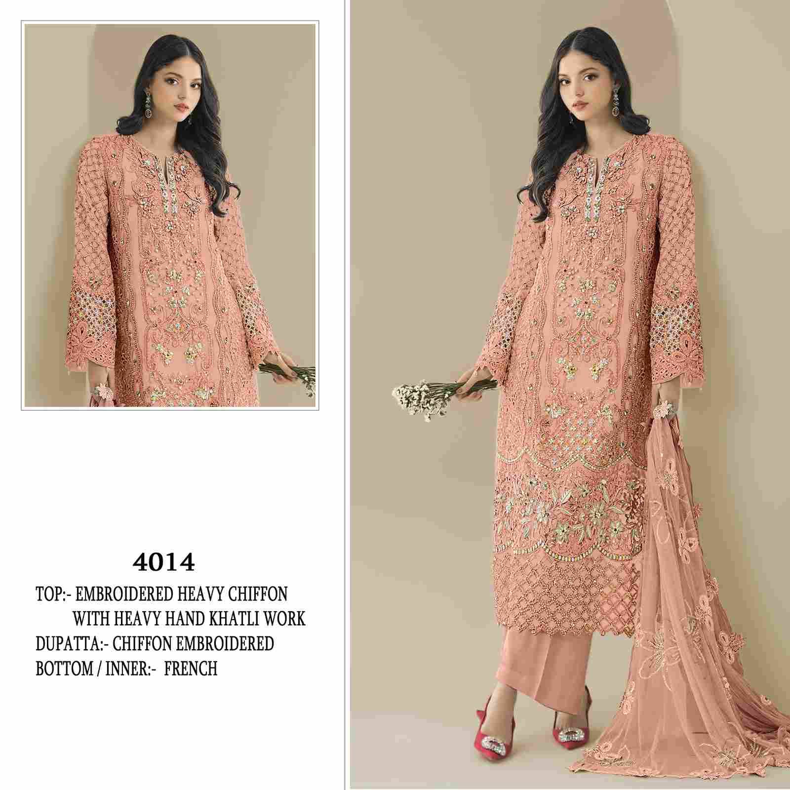 Shree Fabs Hit Design SF-4010 Colours By Shree Fabs SF-4010-A To SF-4010-D Series Beautiful Stylish Pakistani Suits Fancy Colorful Casual Wear & Ethnic Wear & Ready To Wear Chiffon Embroidery Dresses At Wholesale Price