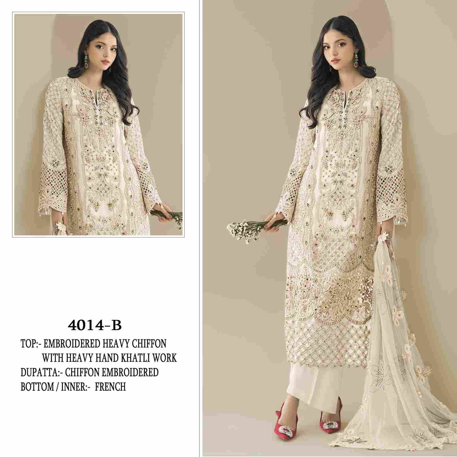 Shree Fabs Hit Design SF-4010 Colours By Shree Fabs SF-4010-A To SF-4010-D Series Beautiful Stylish Pakistani Suits Fancy Colorful Casual Wear & Ethnic Wear & Ready To Wear Chiffon Embroidery Dresses At Wholesale Price