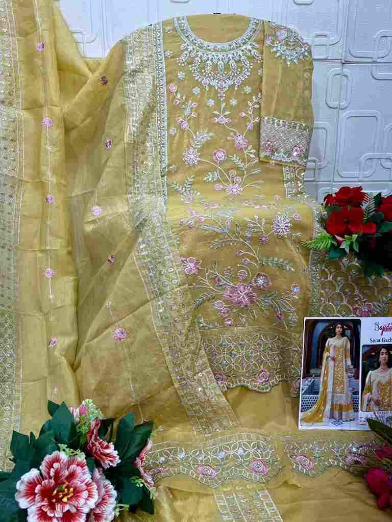 Sona Gachi By Sajida Designer Suit 1153-A To 1153-D Series Beautiful Pakistani Suits Colorful Stylish Fancy Casual Wear & Ethnic Wear Pure Dola Embroidered Dresses At Wholesale Price