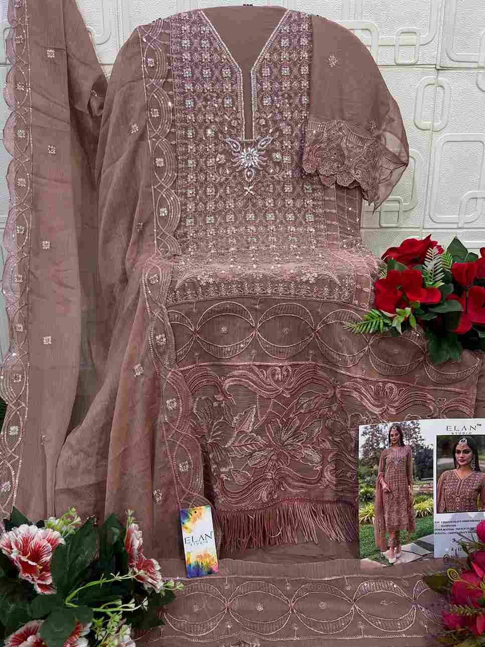 Elan 12 Colours By Elan Studio 12-A To 12-D Series Designer Pakistani Suits Beautiful Stylish Fancy Colorful Party Wear & Occasional Wear Chiffon With Embroidery Dresses At Wholesale Price