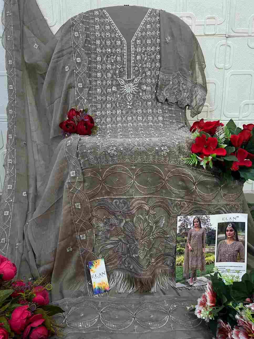 Elan 12 Colours By Elan Studio 12-A To 12-D Series Designer Pakistani Suits Beautiful Stylish Fancy Colorful Party Wear & Occasional Wear Chiffon With Embroidery Dresses At Wholesale Price