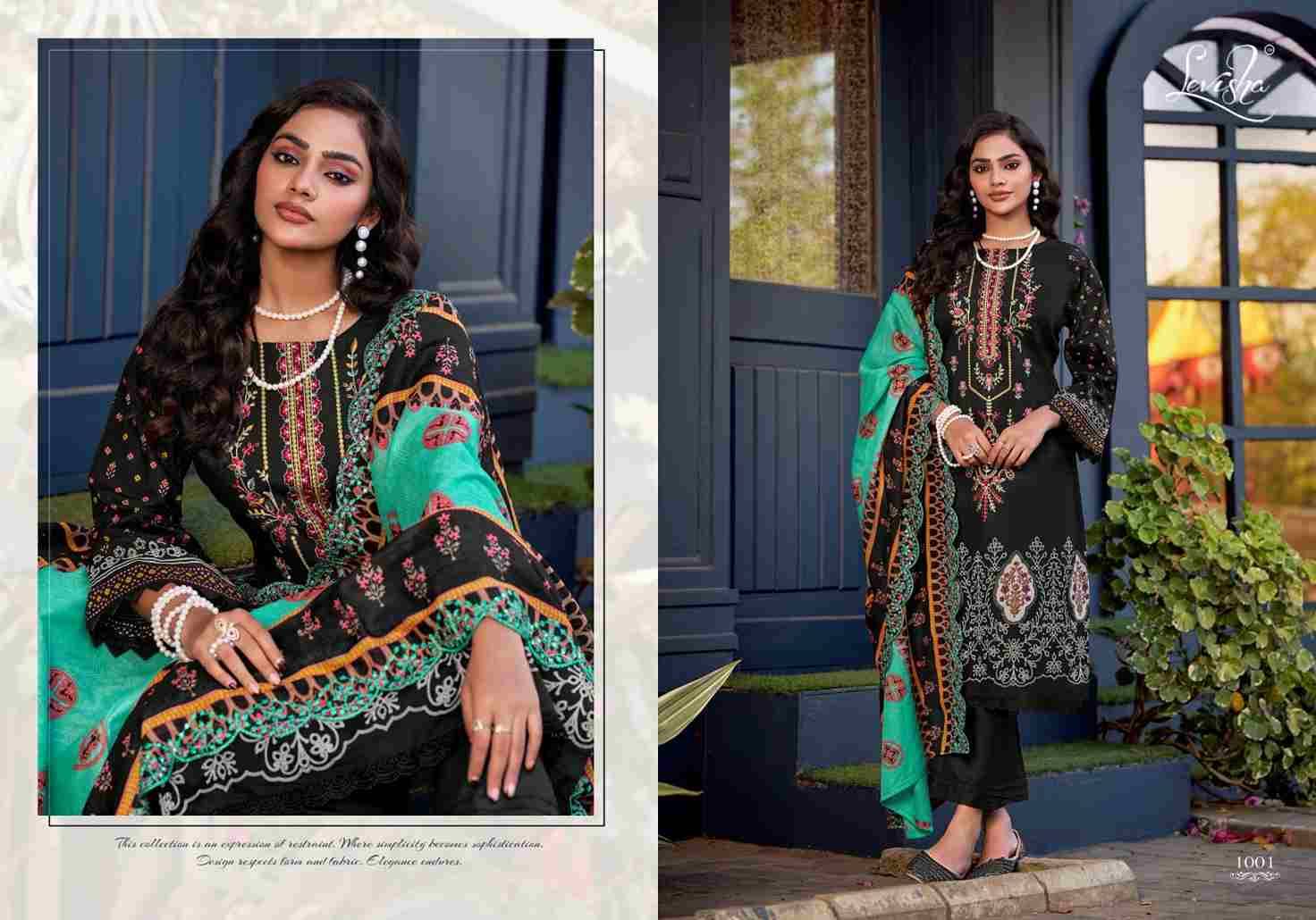 Alfaaz By Levisha 1001 To 1005 Series Festive Suits Beautiful Fancy Colorful Stylish Party Wear & Occasional Wear Cambric Lawn Cotton Dresses At Wholesale Price