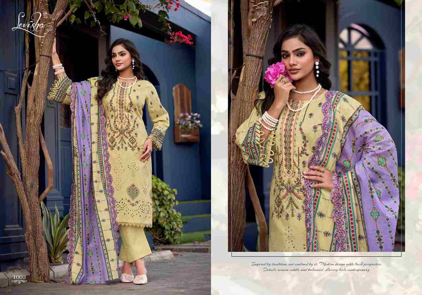Alfaaz By Levisha 1001 To 1005 Series Festive Suits Beautiful Fancy Colorful Stylish Party Wear & Occasional Wear Cambric Lawn Cotton Dresses At Wholesale Price