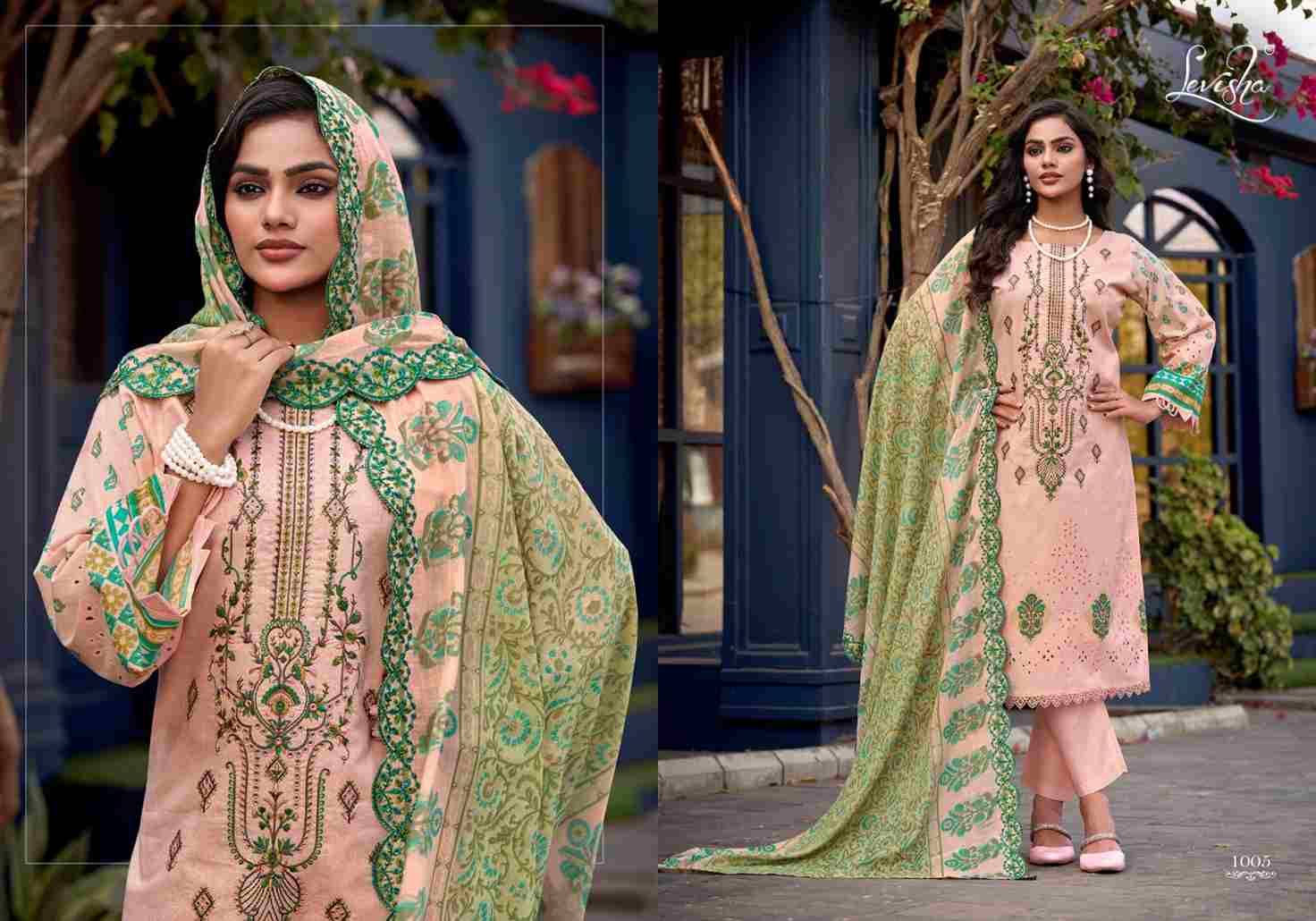 Alfaaz By Levisha 1001 To 1005 Series Festive Suits Beautiful Fancy Colorful Stylish Party Wear & Occasional Wear Cambric Lawn Cotton Dresses At Wholesale Price