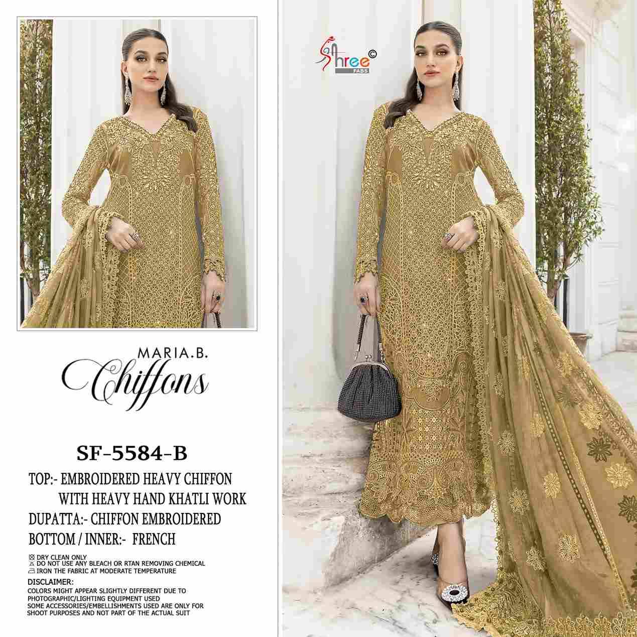 Shree Fabs Hit Design SF-5584 Colours By Shree Fabs SF-5584-A To SF-5584-D Series Beautiful Stylish Pakistani Suits Fancy Colorful Casual Wear & Ethnic Wear & Ready To Wear Chiffon Embroidery Dresses At Wholesale Price