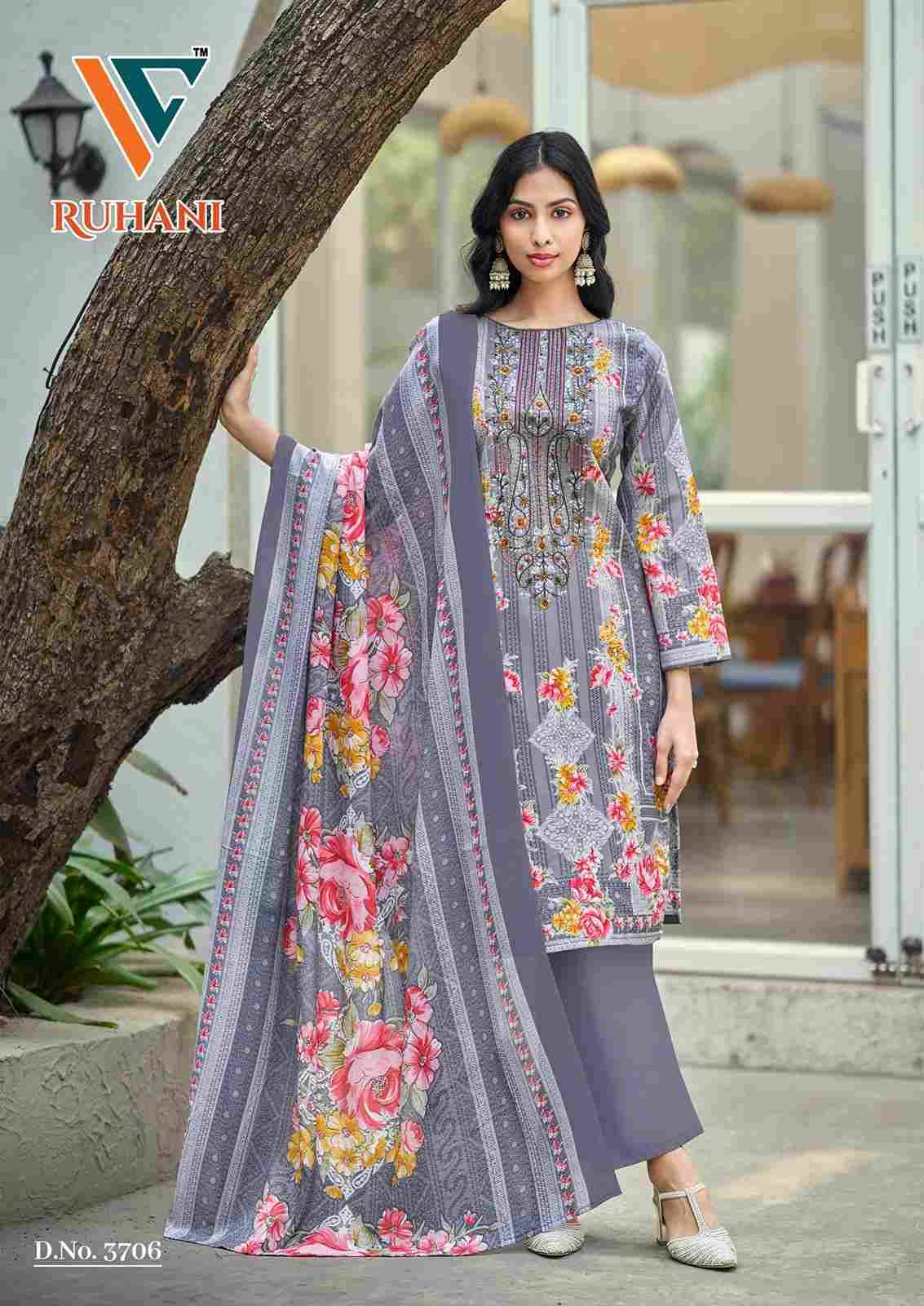 Ruhani Vol-37 By Vandana Creation 3701 To 3708 Series Beautiful Festive Suits Stylish Fancy Colorful Casual Wear & Ethnic Wear Cotton Print Dresses At Wholesale Price
