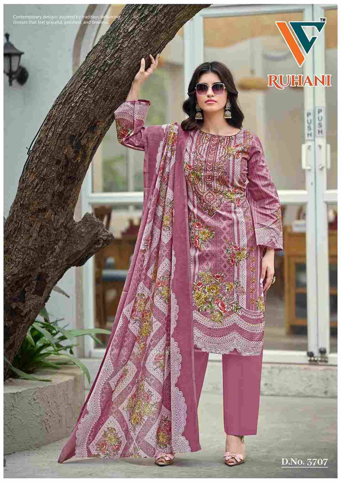 Ruhani Vol-37 By Vandana Creation 3701 To 3708 Series Beautiful Festive Suits Stylish Fancy Colorful Casual Wear & Ethnic Wear Cotton Print Dresses At Wholesale Price