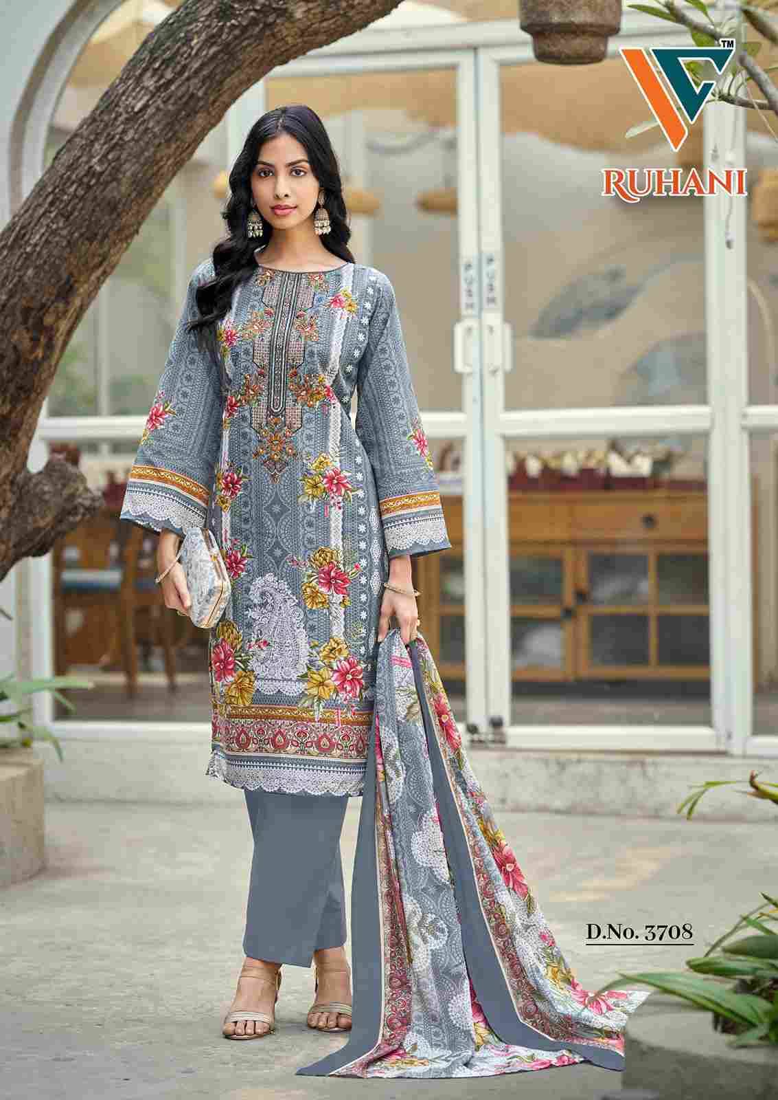 Ruhani Vol-37 By Vandana Creation 3701 To 3708 Series Beautiful Festive Suits Stylish Fancy Colorful Casual Wear & Ethnic Wear Cotton Print Dresses At Wholesale Price