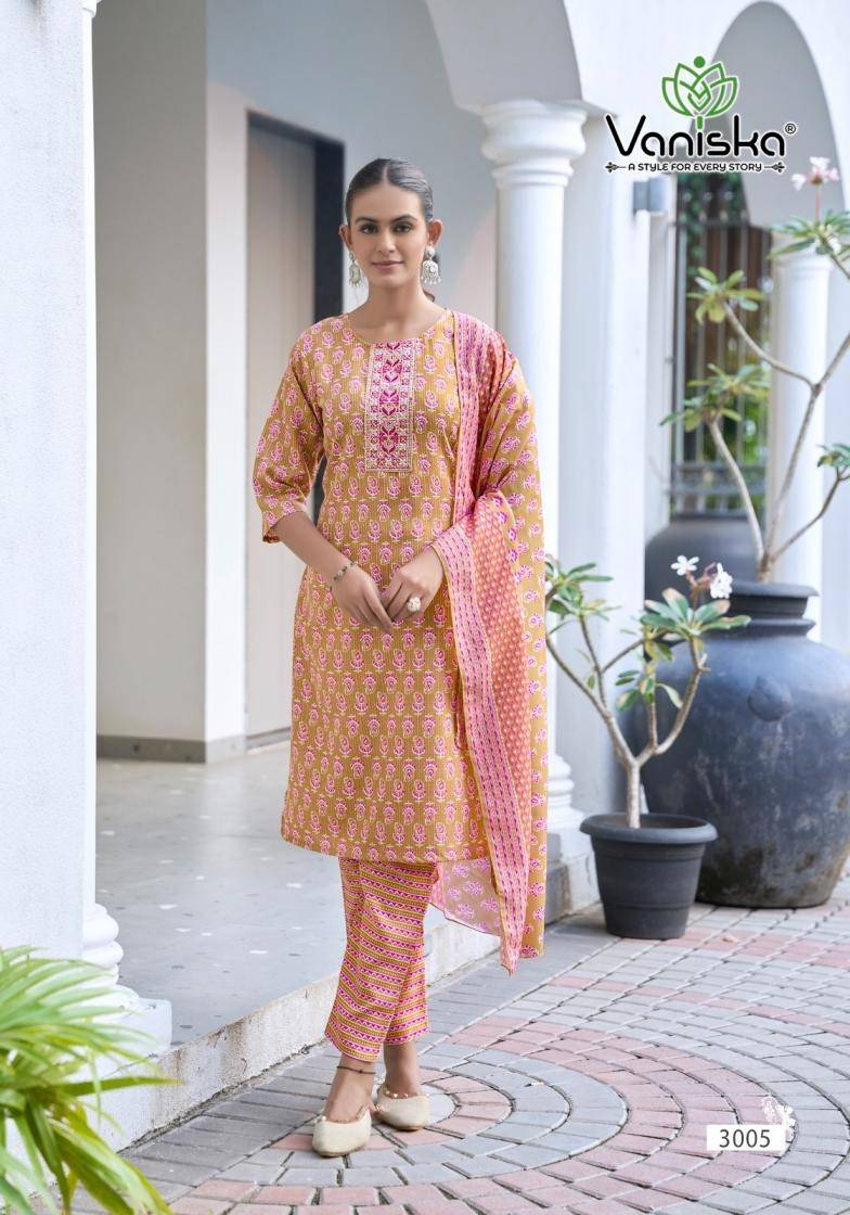 Sunrise Vol-3 By Vaniska 3001 To 3008 Series Beautiful Festive Suits Colorful Stylish Fancy Casual Wear & Ethnic Wear Capsule Foil Dresses At Wholesale Price