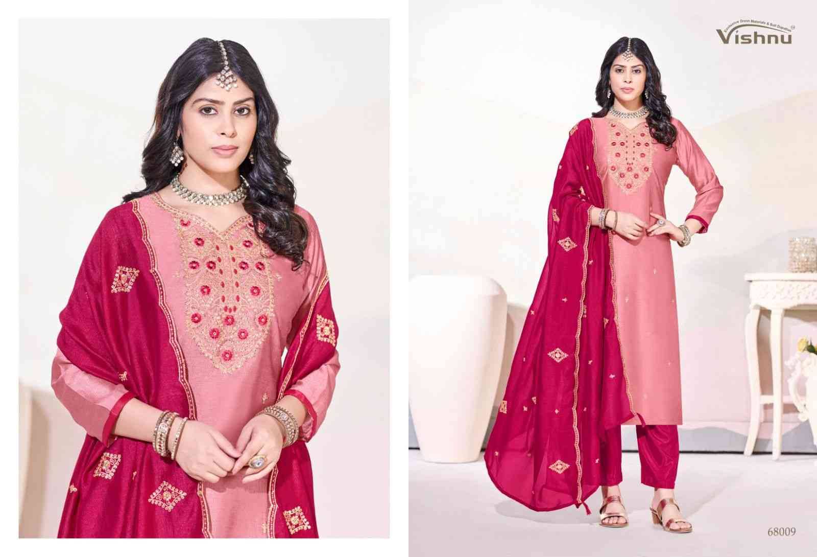 Arunika By Vishnu 68001 To 68012 Series Beautiful Stylish Festive Suits Fancy Colorful Casual Wear & Ethnic Wear & Ready To Wear Vichitra Silk Dresses At Wholesale Price