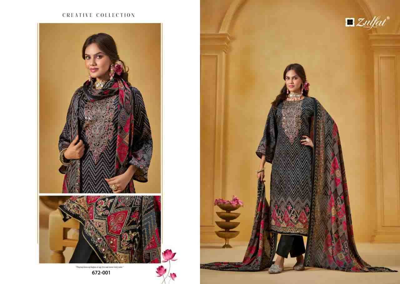 Sajni Vol-9 By Zulfat 672-001 To 672-006 Series Beautiful Festive Suits Stylish Fancy Colorful Casual Wear & Ethnic Wear Pure Jam Cotton Print Dresses At Wholesale Price