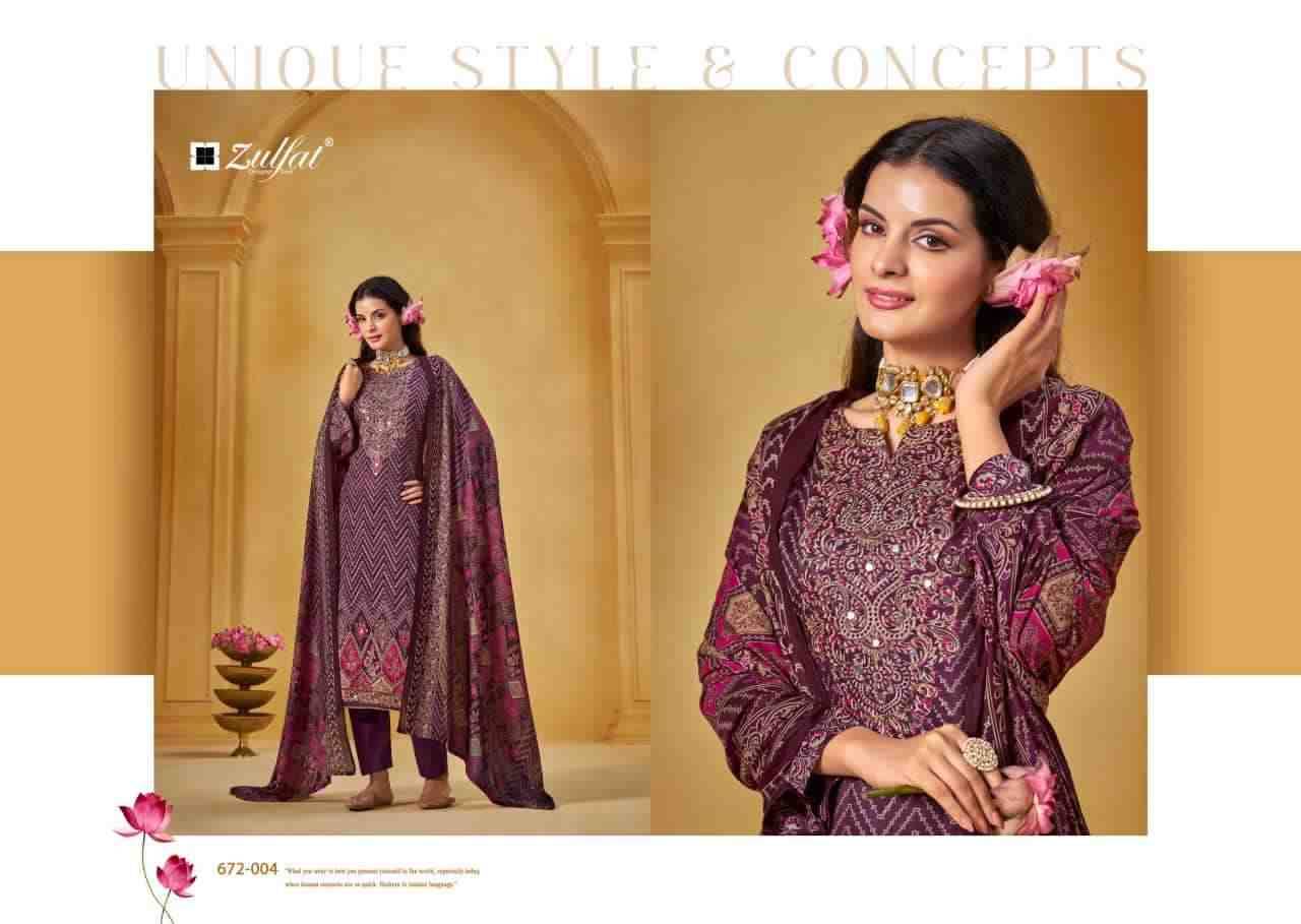 Sajni Vol-9 By Zulfat 672-001 To 672-006 Series Beautiful Festive Suits Stylish Fancy Colorful Casual Wear & Ethnic Wear Pure Jam Cotton Print Dresses At Wholesale Price
