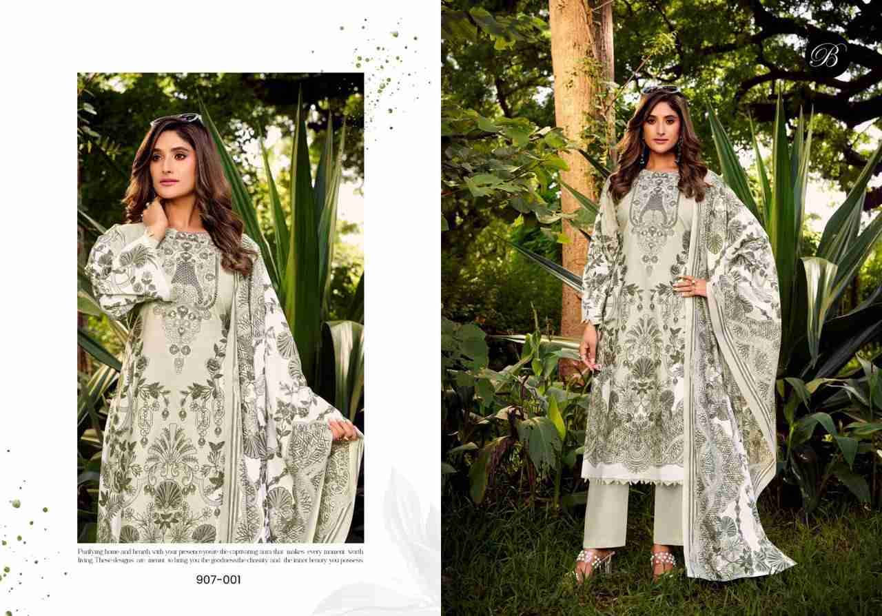 Naira Vol-120 By Belliza 907-001 To 907-008 Series Beautiful Festive Suits Stylish Fancy Colorful Casual Wear & Ethnic Wear Pure Cotton Print Dresses At Wholesale Price