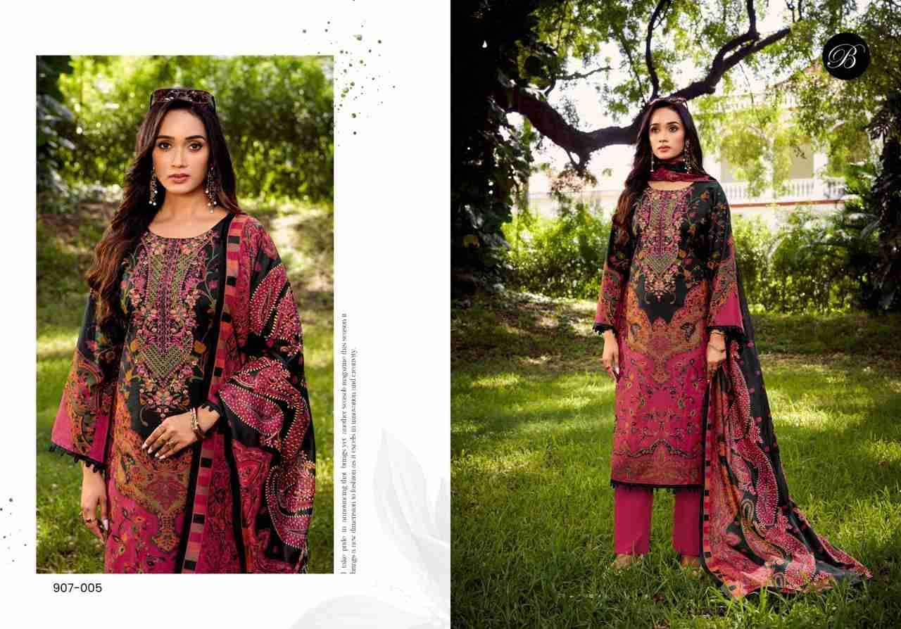 Naira Vol-120 By Belliza 907-001 To 907-008 Series Beautiful Festive Suits Stylish Fancy Colorful Casual Wear & Ethnic Wear Pure Cotton Print Dresses At Wholesale Price