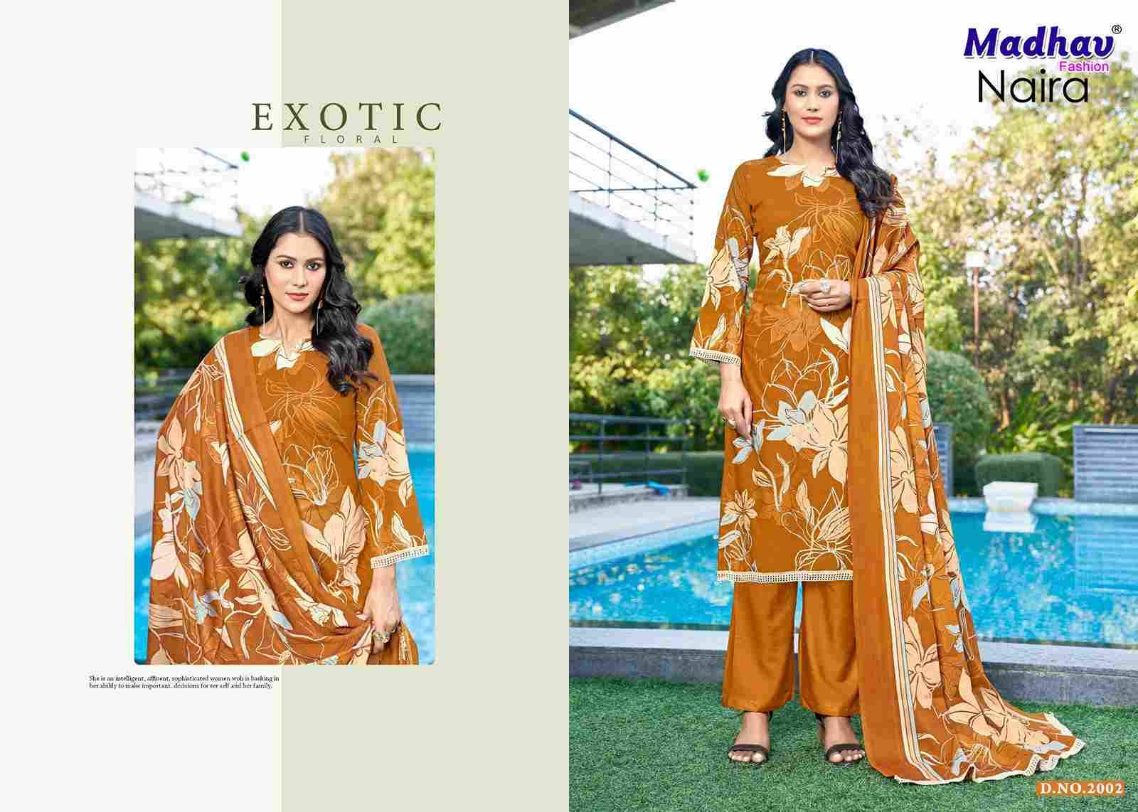 Naira Vol-2 By Madhav Fashion 2001 To 2005 Series Beautiful Stylish Suits Fancy Colorful Casual Wear & Ethnic Wear & Ready To Wear Pure Rayon Dresses At Wholesale Price