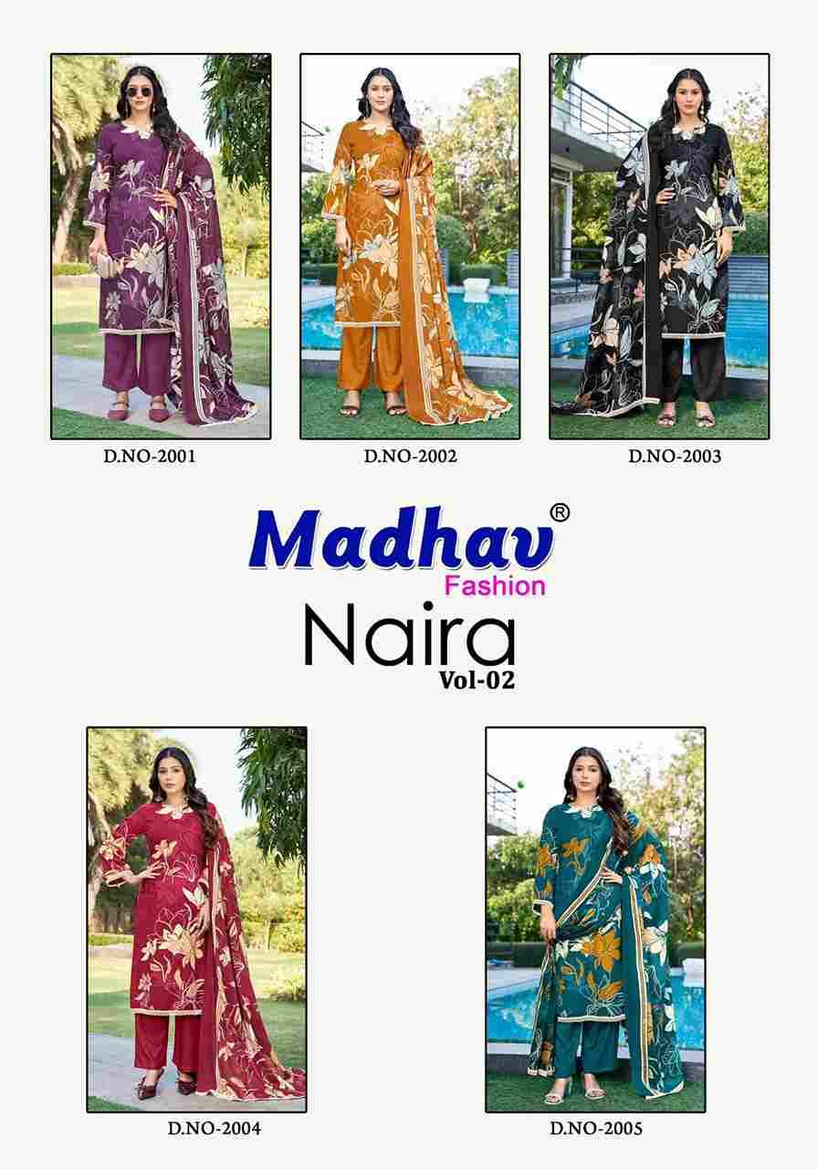 Naira Vol-2 By Madhav Fashion 2001 To 2005 Series Beautiful Stylish Suits Fancy Colorful Casual Wear & Ethnic Wear & Ready To Wear Pure Rayon Dresses At Wholesale Price