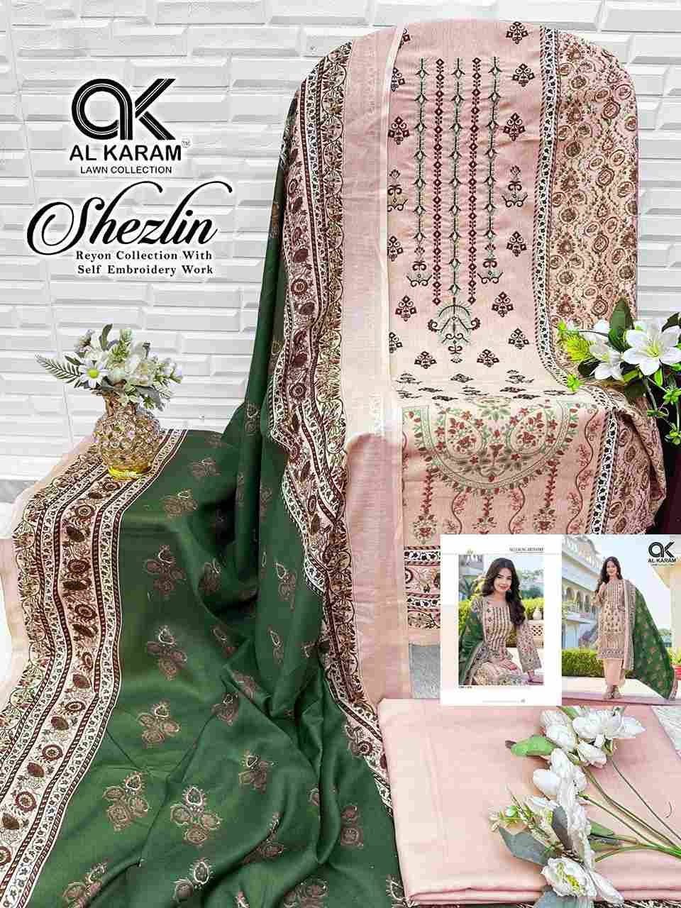 Shezlin By Al Karam Lawn Collection 1001 To 1006 Series Beautiful Festive Suits Colorful Stylish Fancy Casual Wear & Ethnic Wear Rayon Cotton Print Dresses At Wholesale Price
