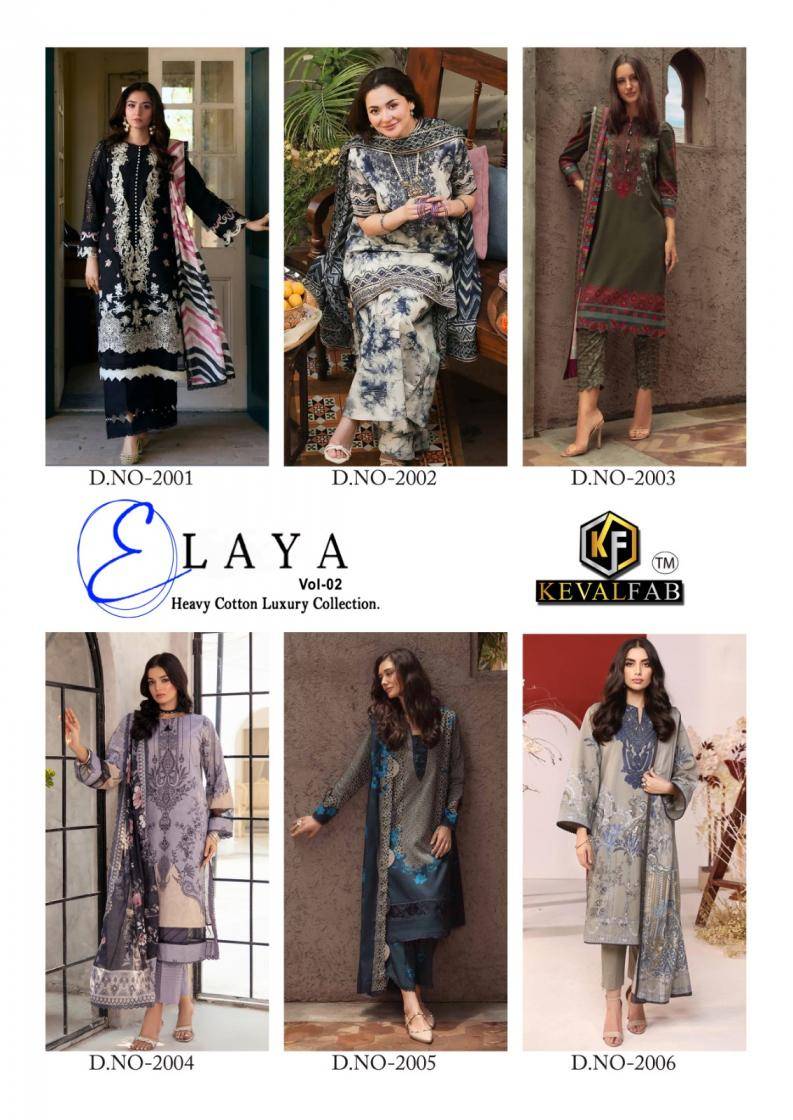 Elaya Vol-2 By Keval Fab 2001 To 2006 Series Beautiful Festive Suits Colorful Stylish Fancy Casual Wear & Ethnic Wear Heavy Cotton Prints Dresses At Wholesale Price