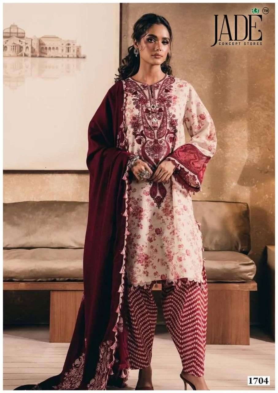 Bin Saeed Vol-17 By Jade 1701 To 1706 Series Beautiful Festive Suits Stylish Fancy Colorful Casual Wear & Ethnic Wear Pure Lawn Cotton Print Dresses At Wholesale Price