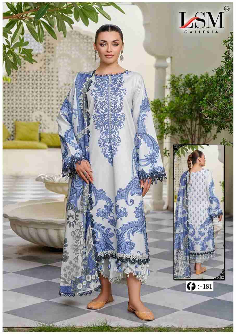 Firdous Queen Vol-18 By Lsm Galleria 181 To 186 Series Beautiful Stylish Festive Suits Fancy Colorful Casual Wear & Ethnic Wear & Ready To Wear Pure Cotton Print Dresses At Wholesale Price
