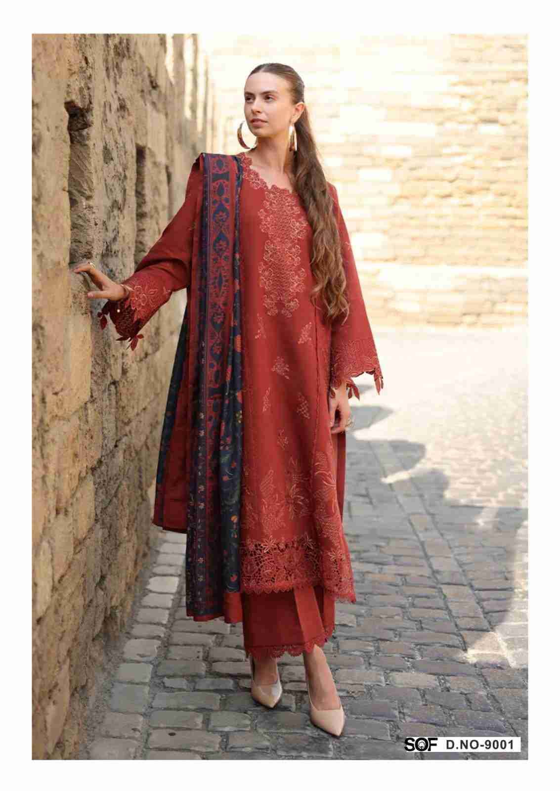 Aliya.B Vol-9 By Shree Om Fab 9001 To 9006 Series Beautiful Festive Suits Stylish Fancy Colorful Casual Wear & Ethnic Wear Pure Lawn Digital Print Dresses At Wholesale Price