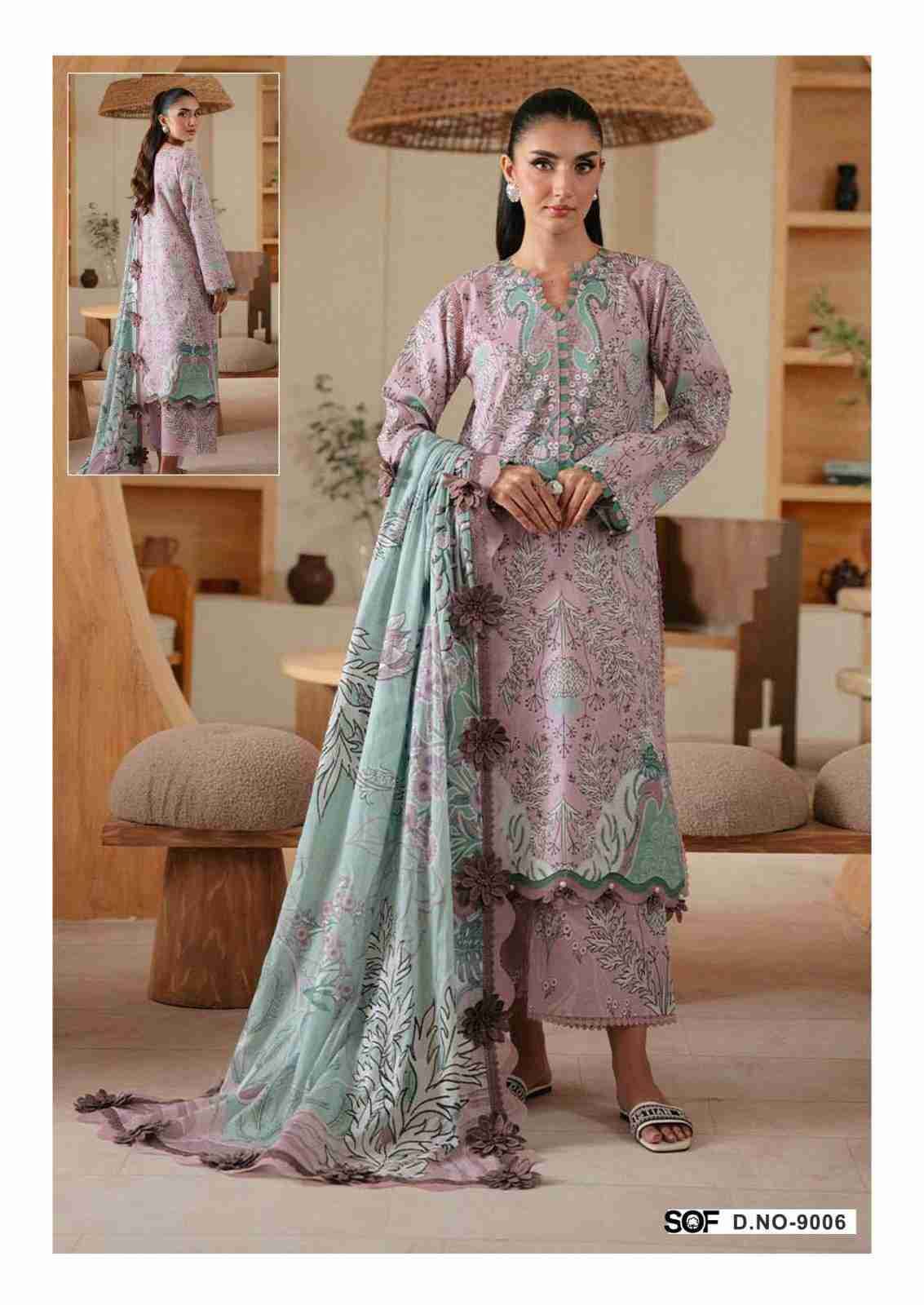 Aliya.B Vol-9 By Shree Om Fab 9001 To 9006 Series Beautiful Festive Suits Stylish Fancy Colorful Casual Wear & Ethnic Wear Pure Lawn Digital Print Dresses At Wholesale Price