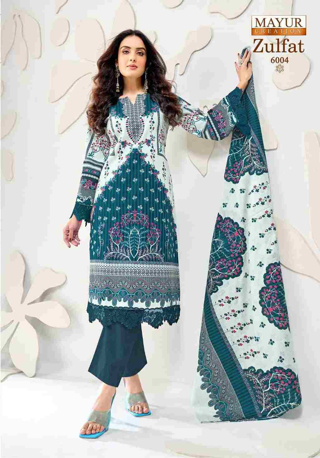 Zulfat Vol-6 By Mayur Creation 6001 To 6008 Series Beautiful Stylish Festive Suits Fancy Colorful Casual Wear & Ethnic Wear & Ready To Wear Heavy Cotton Print Dresses At Wholesale Price