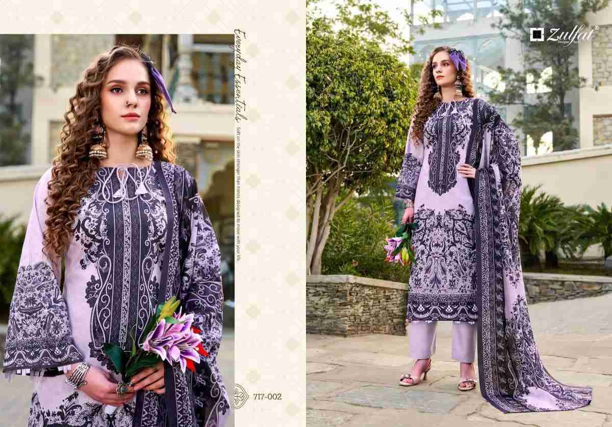 Hayami Vol-2 By Zulfat 717-001 To 717-008 Series Beautiful Festive Suits Stylish Fancy Colorful Casual Wear & Ethnic Wear Pure Cotton Print Dresses At Wholesale Price