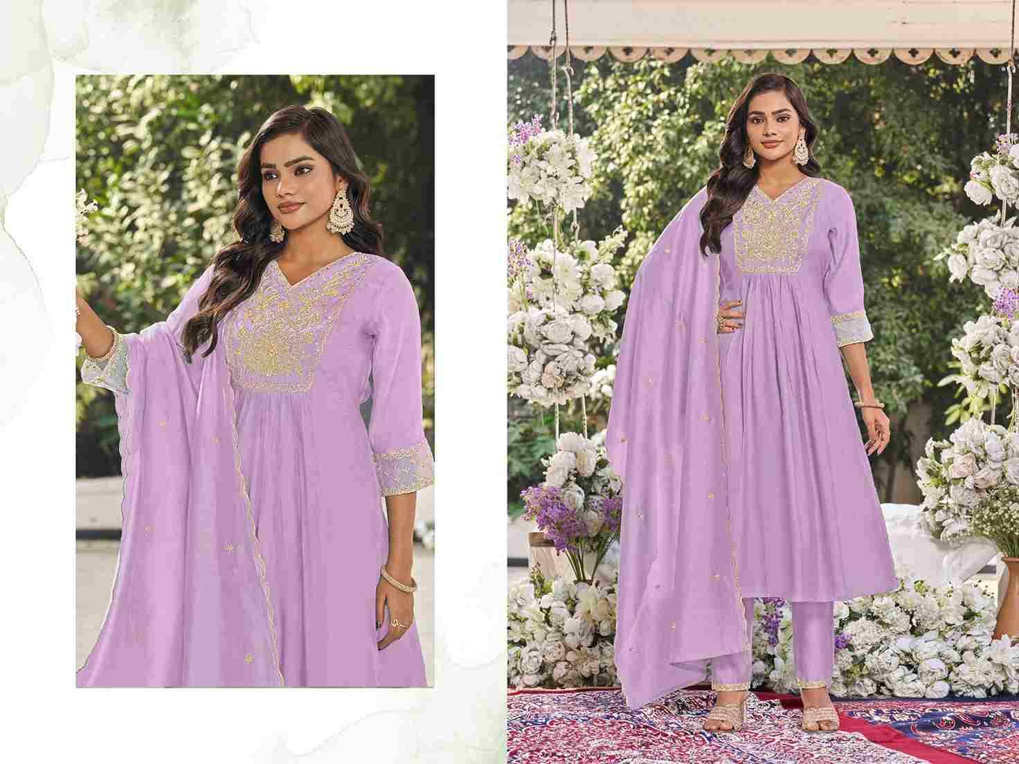 Noor Vol-1 By Vamika 7222-A To 7222-D Series Designer Beautiful Navratri Collection Occasional Wear & Party Wear Heavy Viscose Chanderi Dresses At Wholesale Price