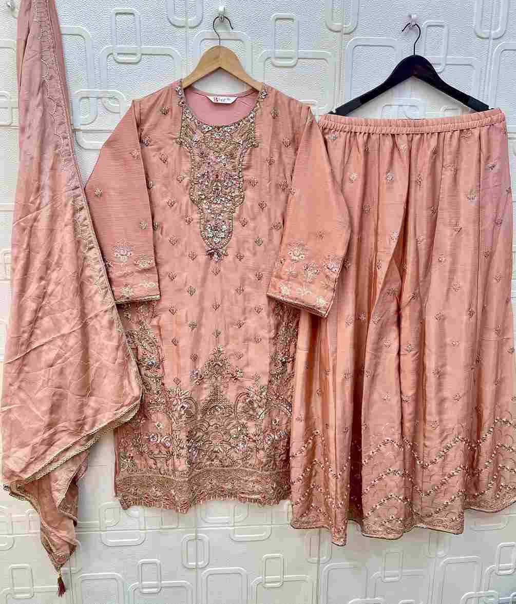 Bilqis 254 Colours By Bilqis 254-A To 254-D Series Beautiful Pakistani Suits Stylish Fancy Colorful Party Wear & Occasional Wear Heavy Chinnon Embroidery Dresses At Wholesale Price