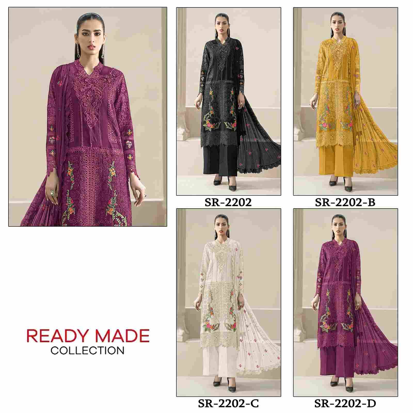 Shree Fabs Hit Design SR-2202 Colours By Shree Fabs SR-2202-A To SR-2202-D Series Beautiful Stylish Pakistani Suits Fancy Colorful Casual Wear & Ethnic Wear & Ready To Wear Ragga Chiffon Embroidery Dresses At Wholesale Price