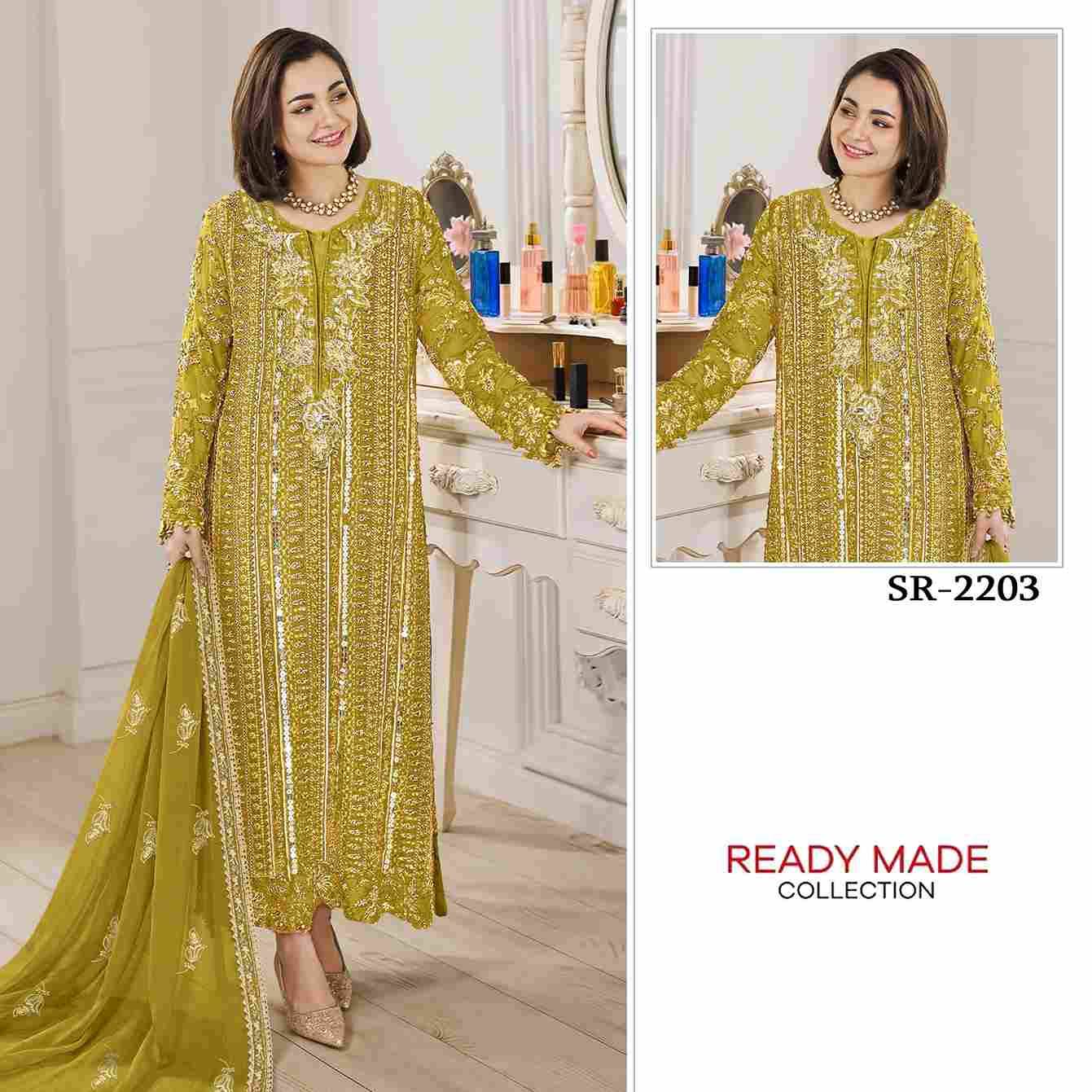 Shree Fabs Hit Design SR-2203 Colours By Shree Fabs SR-2203-A To SR-2203-D Series Beautiful Stylish Pakistani Suits Fancy Colorful Casual Wear & Ethnic Wear & Ready To Wear Ragga Chiffon Embroidery Dresses At Wholesale Price