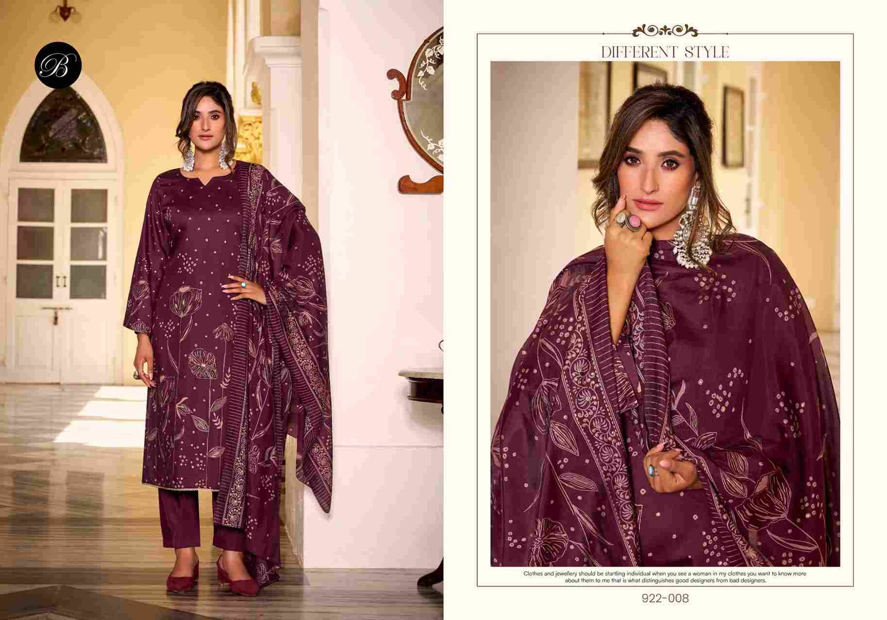 Natasha By Belliza 922-001 To 922-008 Series Beautiful Festive Suits Stylish Fancy Colorful Casual Wear & Ethnic Wear Pure Jam Cotton Print Dresses At Wholesale Price