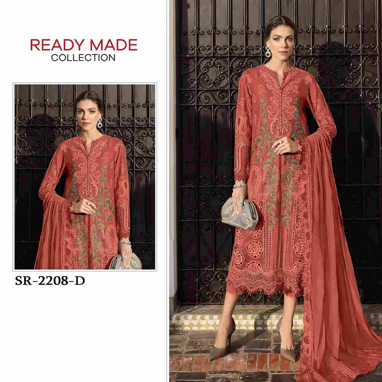 Shree Fabs Hit Design SR-2208 Colours By Shree Fabs SR-2208-A To SR-2208-D Series Beautiful Stylish Pakistani Suits Fancy Colorful Casual Wear & Ethnic Wear & Ready To Wear Ragga Chiffon Embroidery Dresses At Wholesale Price