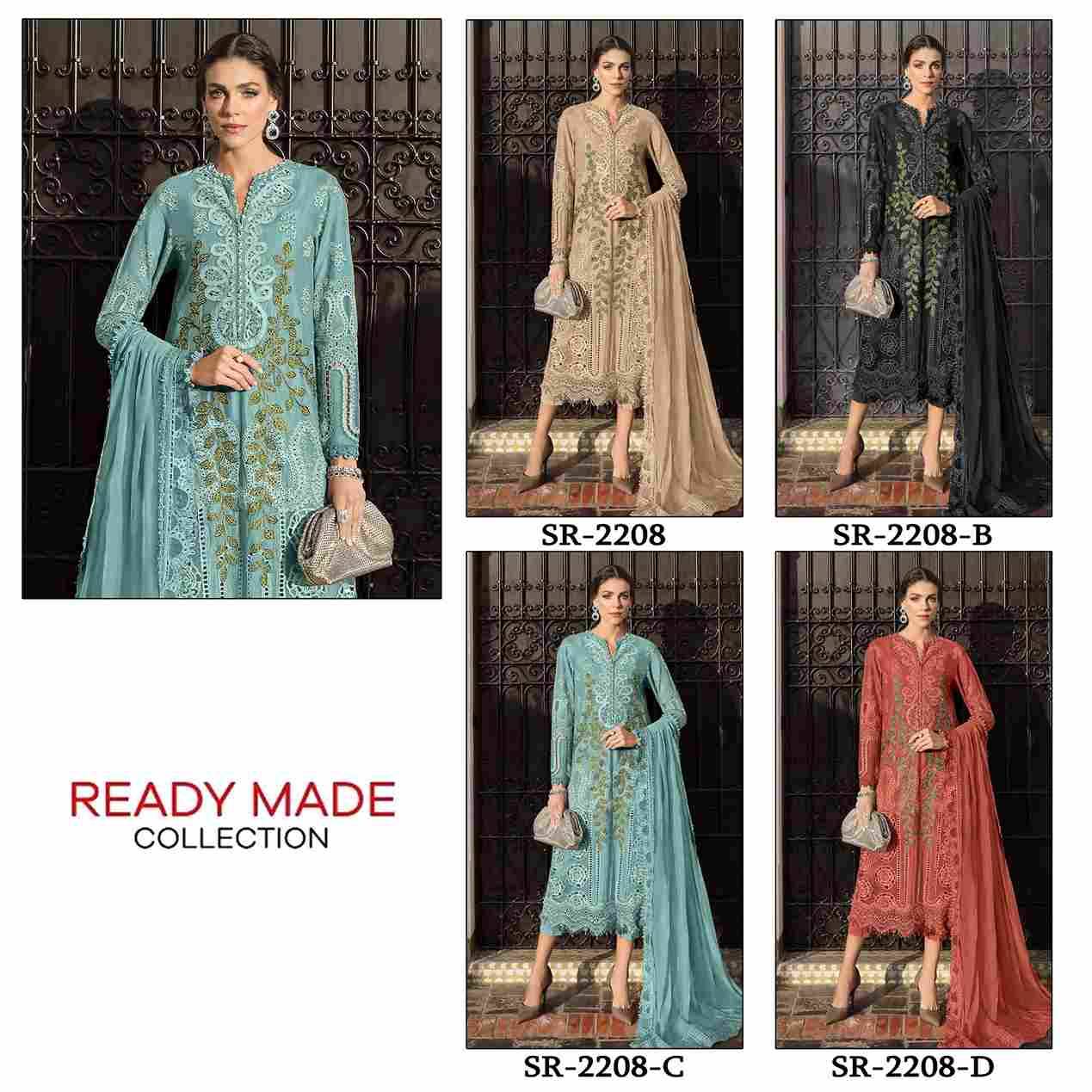 Shree Fabs Hit Design SR-2208 Colours By Shree Fabs SR-2208-A To SR-2208-D Series Beautiful Stylish Pakistani Suits Fancy Colorful Casual Wear & Ethnic Wear & Ready To Wear Ragga Chiffon Embroidery Dresses At Wholesale Price