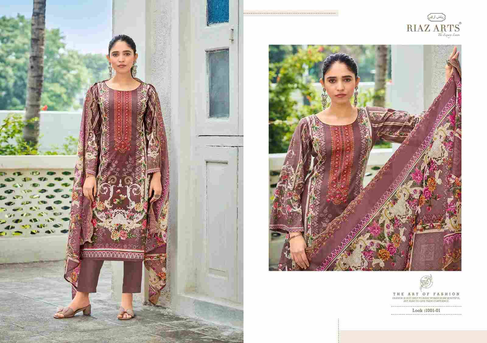 Farah By Riaz Arts 1001-01 To 1006-06 Series Beautiful Festive Suits Stylish Fancy Colorful Casual Wear & Ethnic Wear Cotton Cambric Lawn Print Dresses At Wholesale Price