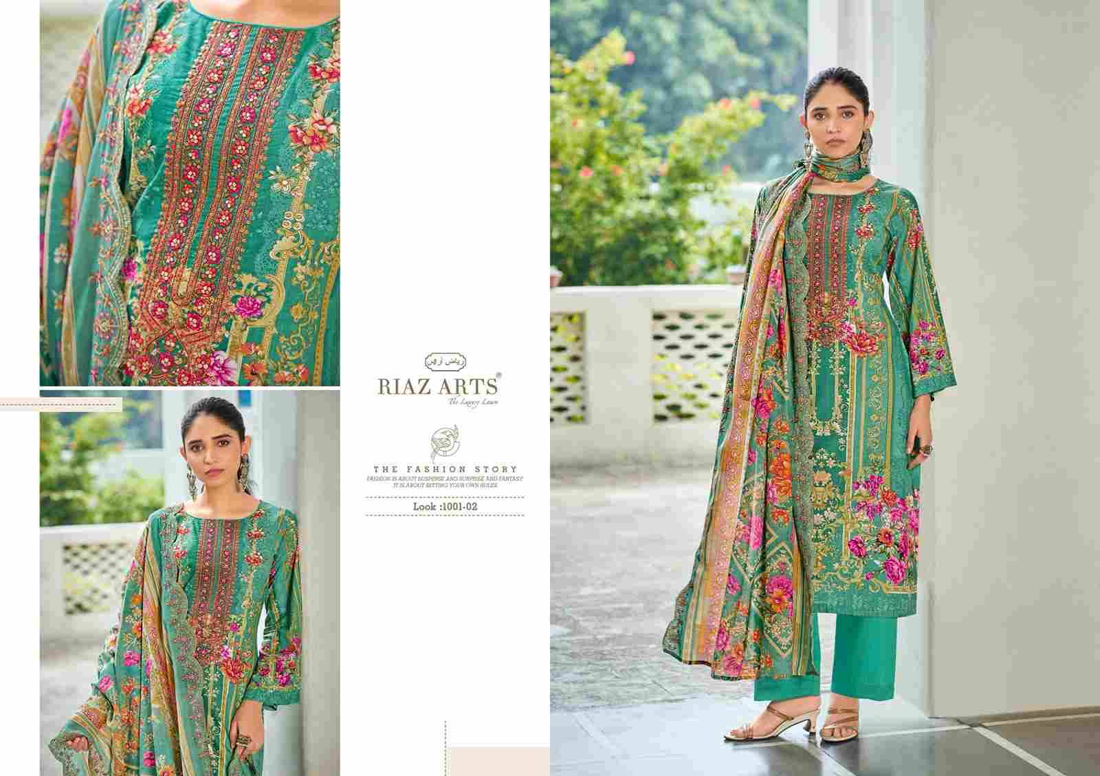 Farah By Riaz Arts 1001-01 To 1006-06 Series Beautiful Festive Suits Stylish Fancy Colorful Casual Wear & Ethnic Wear Cotton Cambric Lawn Print Dresses At Wholesale Price