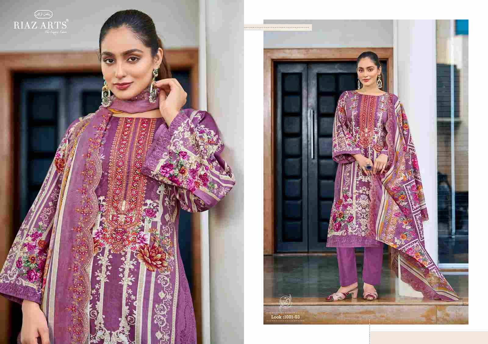 Farah By Riaz Arts 1001-01 To 1006-06 Series Beautiful Festive Suits Stylish Fancy Colorful Casual Wear & Ethnic Wear Cotton Cambric Lawn Print Dresses At Wholesale Price