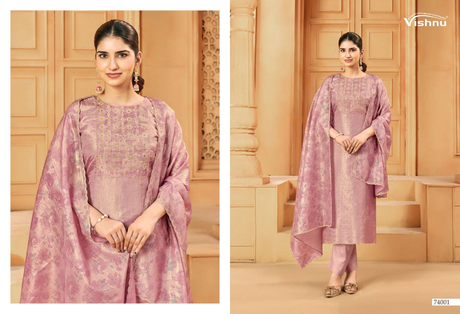 Tarana By Vishnu 74001 To 74008 Series Beautiful Stylish Festive Suits Fancy Colorful Casual Wear & Ethnic Wear & Ready To Wear Banarasi Silk Crush Dresses At Wholesale Price