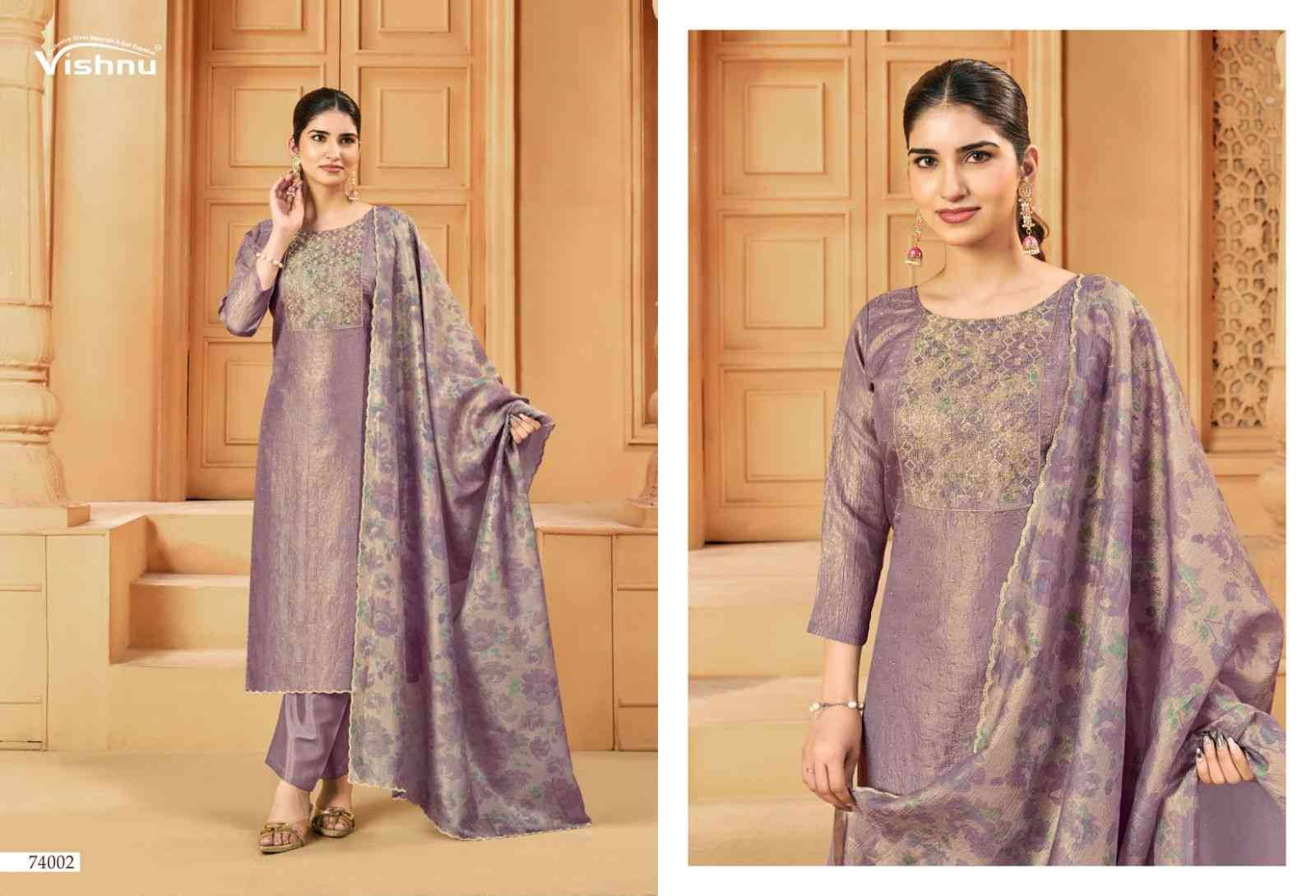 Tarana By Vishnu 74001 To 74008 Series Beautiful Stylish Festive Suits Fancy Colorful Casual Wear & Ethnic Wear & Ready To Wear Banarasi Silk Crush Dresses At Wholesale Price