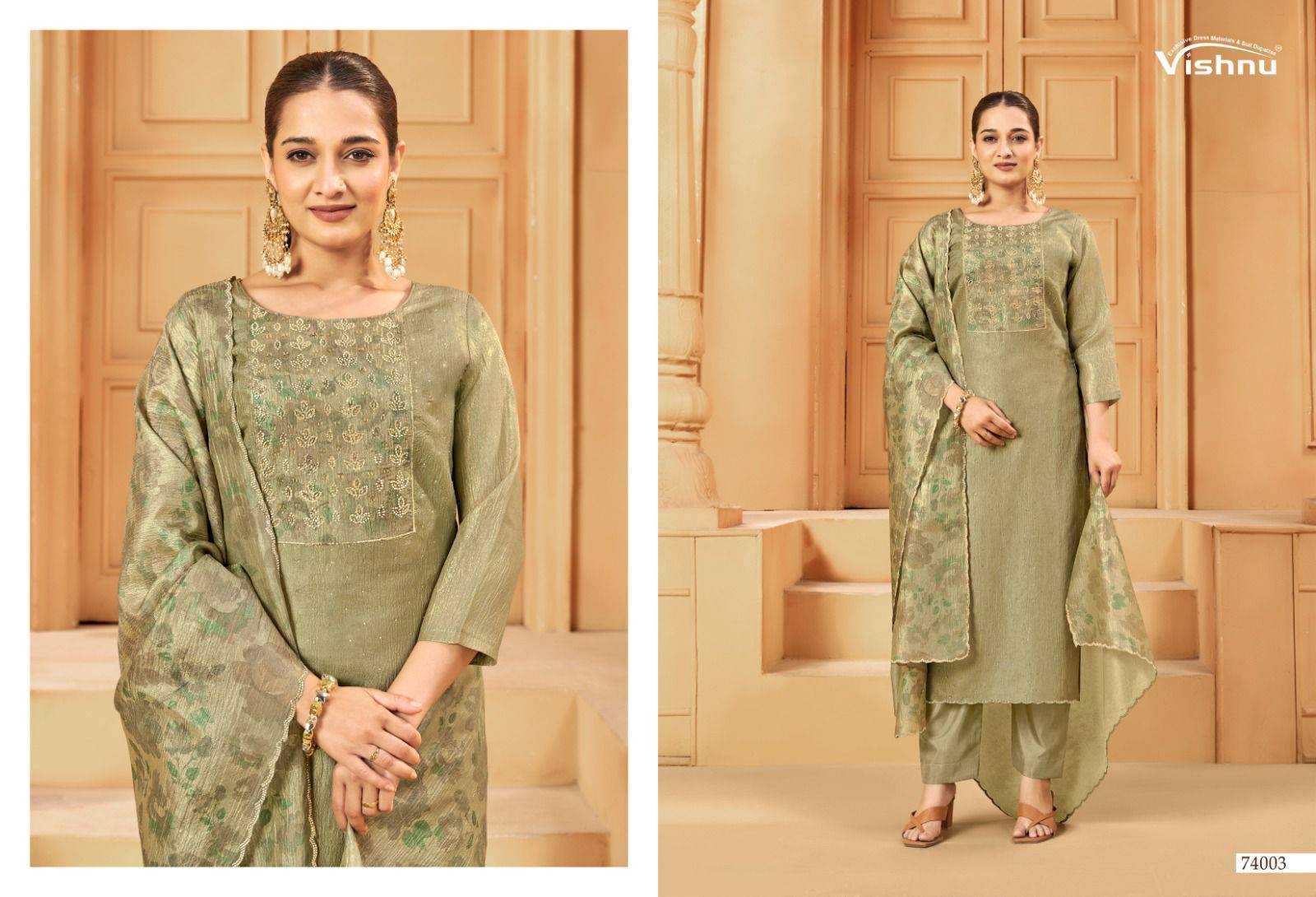 Tarana By Vishnu 74001 To 74008 Series Beautiful Stylish Festive Suits Fancy Colorful Casual Wear & Ethnic Wear & Ready To Wear Banarasi Silk Crush Dresses At Wholesale Price